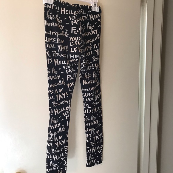 🍍Zara Girls black/white leggings - Picture 2 of 3